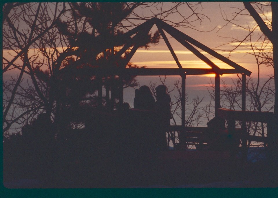 Nature Gazebo Sunset 1986